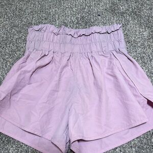 Zenana Plus Size M Casual Windbreaker Smocked Waistband Running Active Gym Short